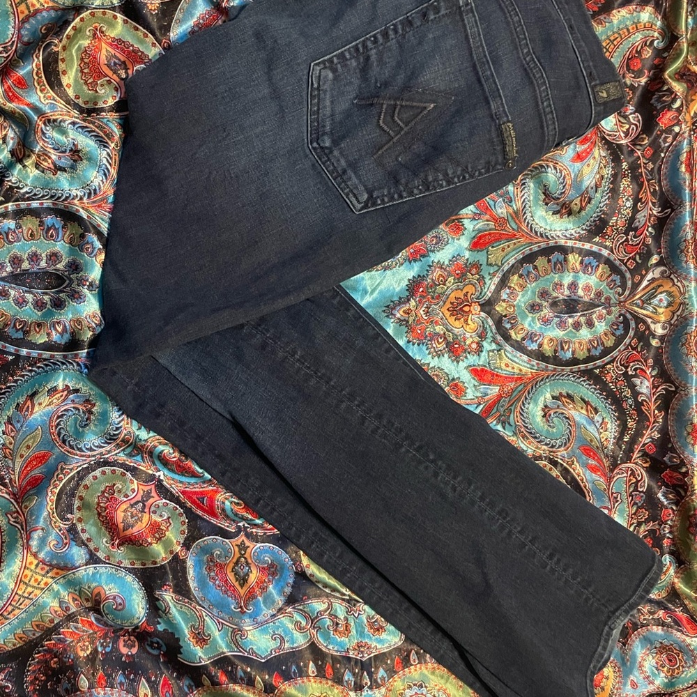 7 For All Mankind Women's Boot Cut Jeans - Dark Blue